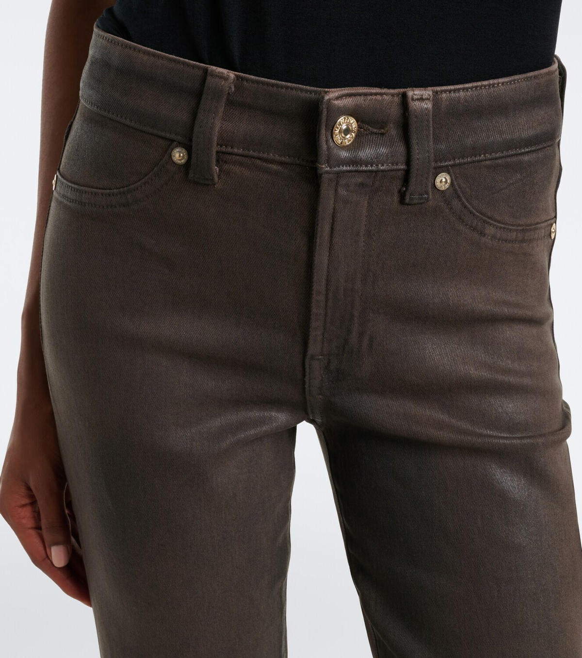 7 For All Mankind The Leggy bootcut coated jeans