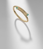 Marina B 18kt yellow gold bangle with emeralds and diamonds