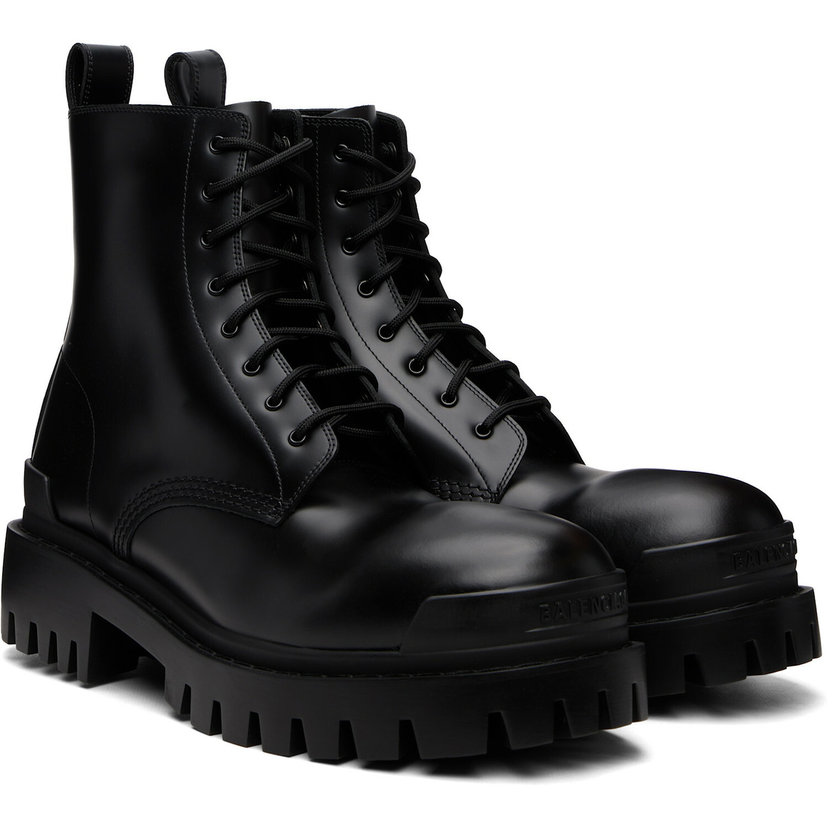 Balenciaga Black Strike Zip Boots