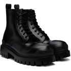 Balenciaga Black Strike Zip Boots