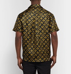 Givenchy - Camp-Collar Logo-Print Silk-Twill Shirt - Black