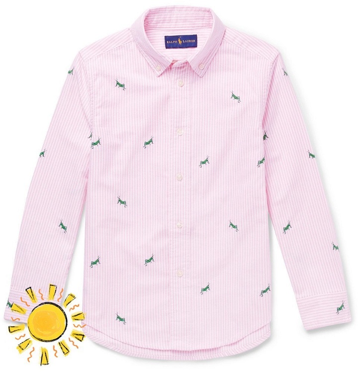 Photo: Polo Ralph Lauren - Boys Ages 2 - 6 Embroidered Striped Cotton Oxford Shirt - Men - Pink