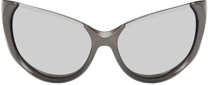 Photo: Balenciaga Silver Cat-Eye Sunglasses