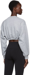 Alo Grey Crop Devotion Sweatshirt