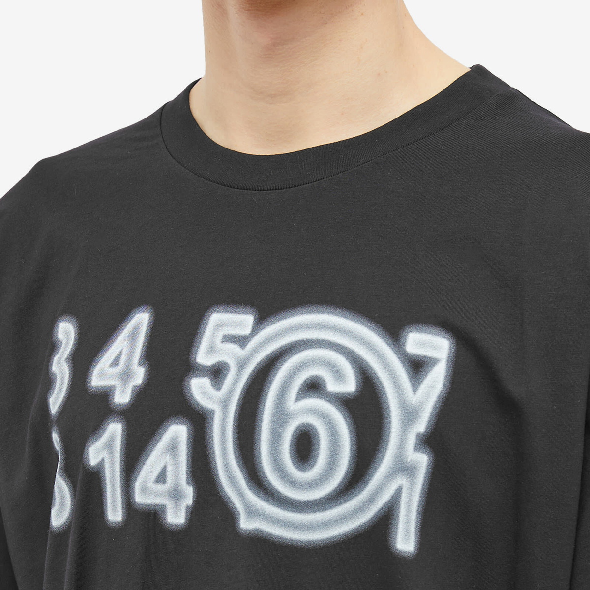 Maison Margiela Men's Number Logo Long Sleeve T-Shirt in