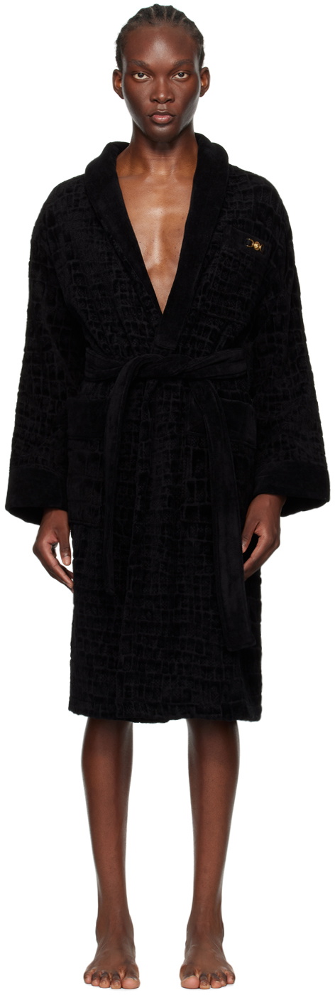 Versace Underwear Black Icon Robe