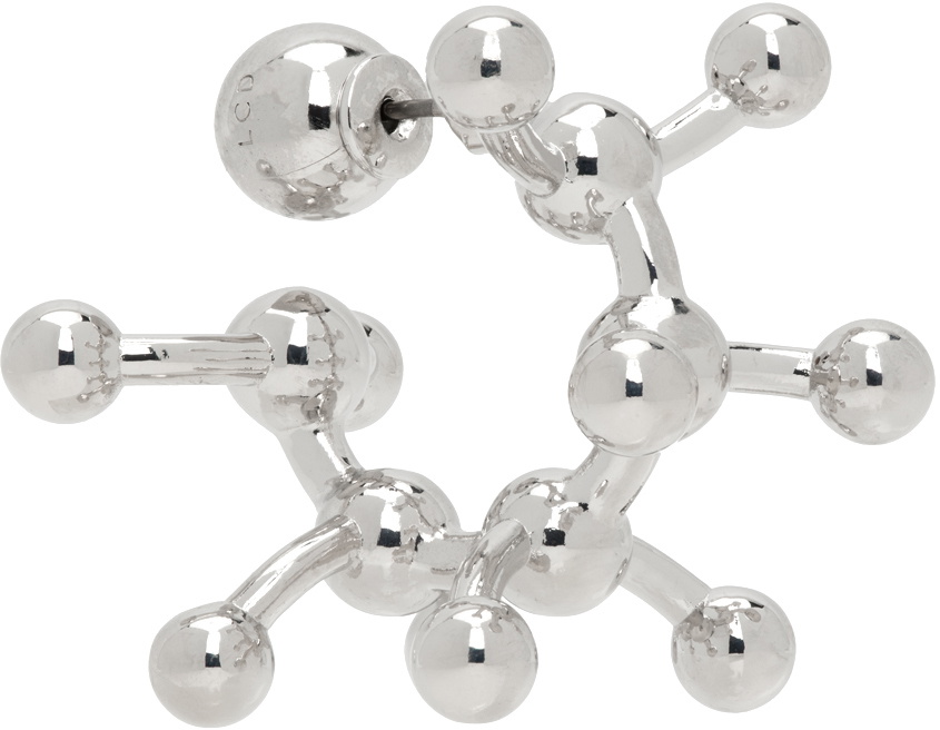 Lorette Colé Duprat Silver Chromo 1 Single Earring