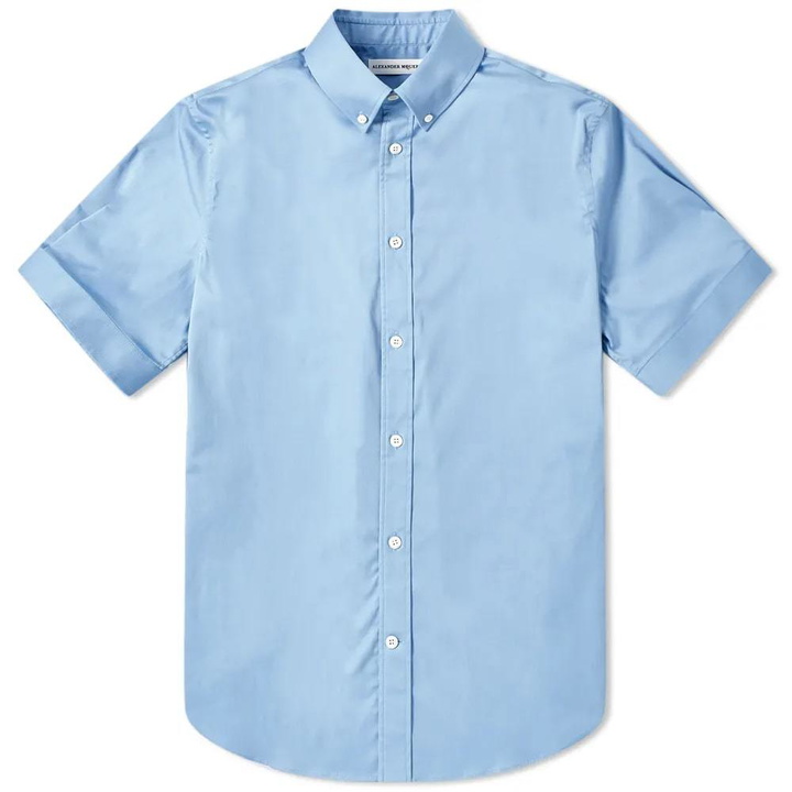 Photo: Alexander McQueen Short Sleeve Cuffed Shirt Sky Blue