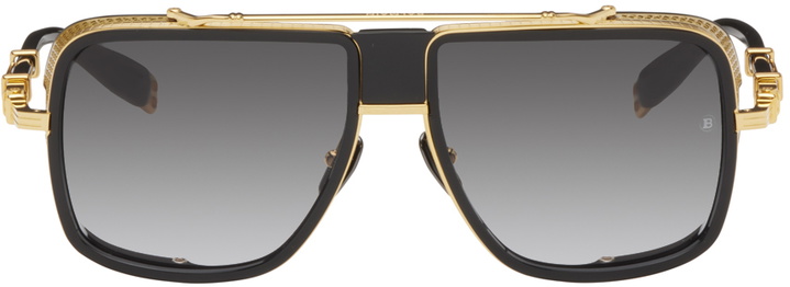Photo: Balmain Gold & Black O.R. Sunglasses