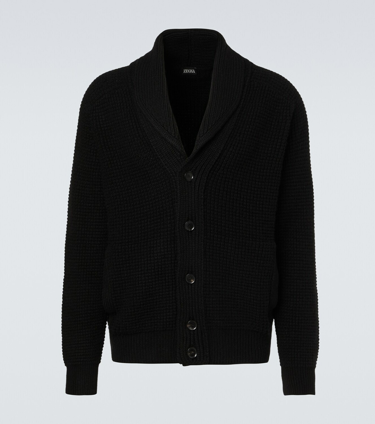 Zegna Waffle-knit cashmere-blend cardigan