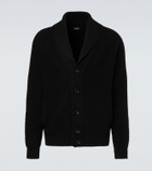 Zegna Waffle-knit cashmere-blend cardigan
