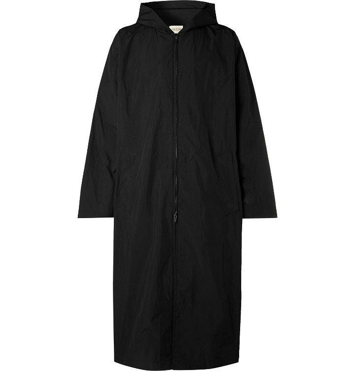 Photo: Fear of God - Oversized Logo-Print Nylon Hooded Raincoat - Black