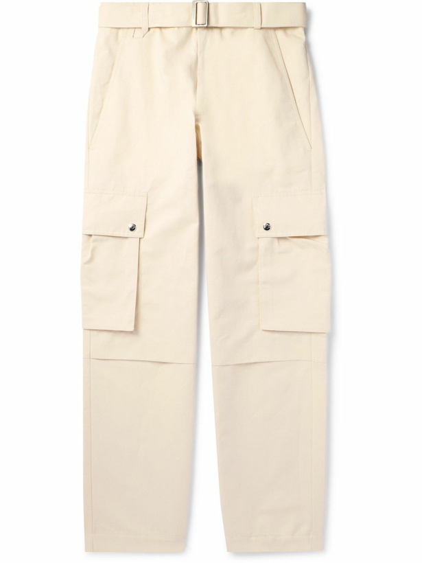 Photo: Jacquemus - Tapered Belted Cotton and Linen-Blend Twill Cargo Trousers - Neutrals