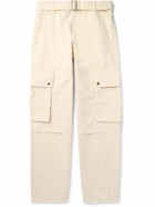 Jacquemus - Tapered Belted Cotton and Linen-Blend Twill Cargo Trousers - Neutrals