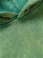 Les Tien - Garment-Dyed Fleece-Back Cotton-Jersey Hoodie - Green
