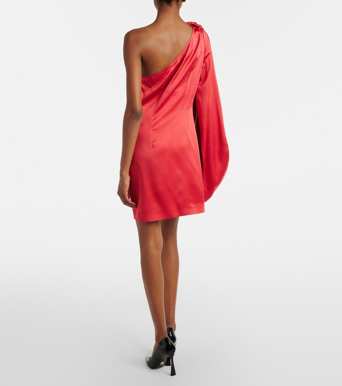 Stella McCartney One-shoulder satin minidress