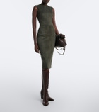 Stouls Evita suede midi dress