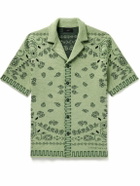 Alanui - Camp-Collar Bandana-Jacquard Cotton-Piqué Shirt - Green