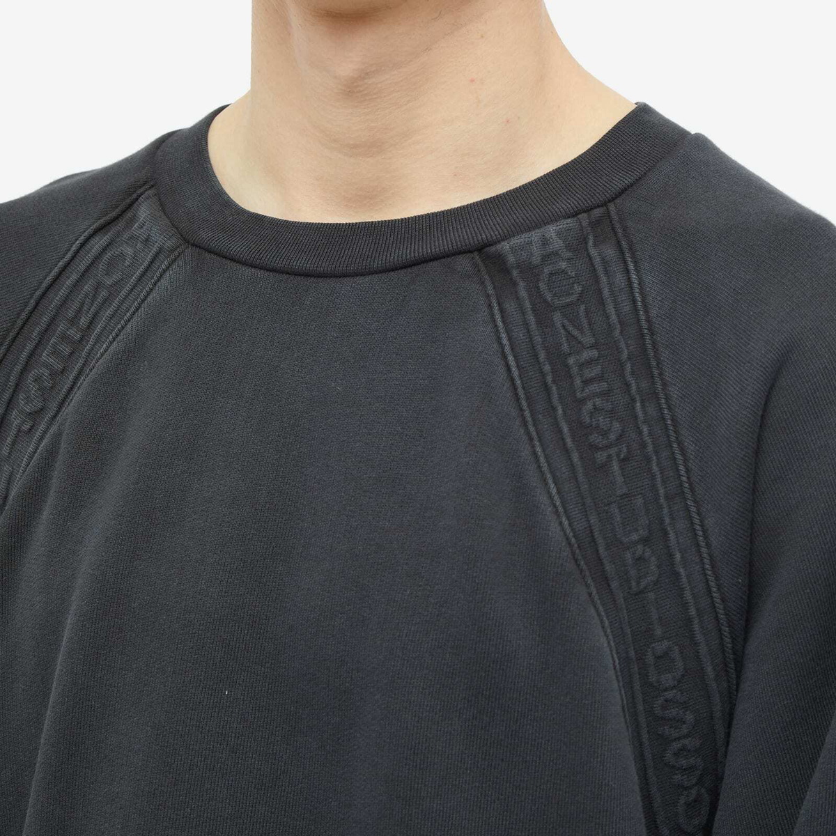 Acne Studios Men's Farmy Chain Rib Crew Sweat in Black Acne Studios