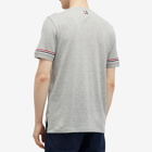 Thom Browne Men's Rib Cuff Trim T-Shirt in Medium Grey