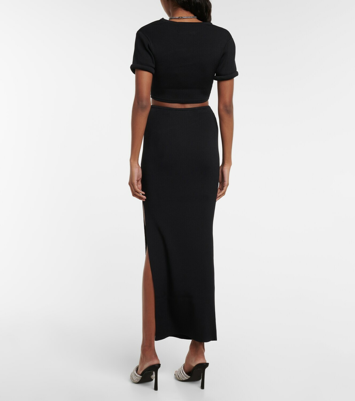 Christopher Esber - Cutout ribbed-knit crop top