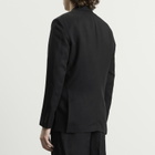 MKI Men's Double Breasted Suit Jacket in Black
