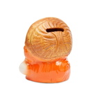 BEAMS JAPAN Fortune Raccoon Dog Piggy Bank in Orange