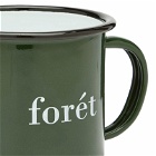 Foret Men's Bean Enamel Mug in Dark Green