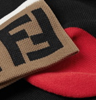 Fendi - Logo-Intarsia Stretch Cotton-Blend Socks - Men - Black