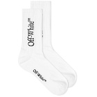 Off-White Men's Logo Socks in White/Black