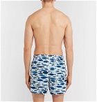 Ermenegildo Zegna - Mid-Length Printed Swim Shorts - Men - Blue