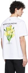 Wooyoungmi White & Yellow Flower Logo T-Shirt