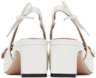 SHUSHU/TONG White Side Bow Square Toe Heels