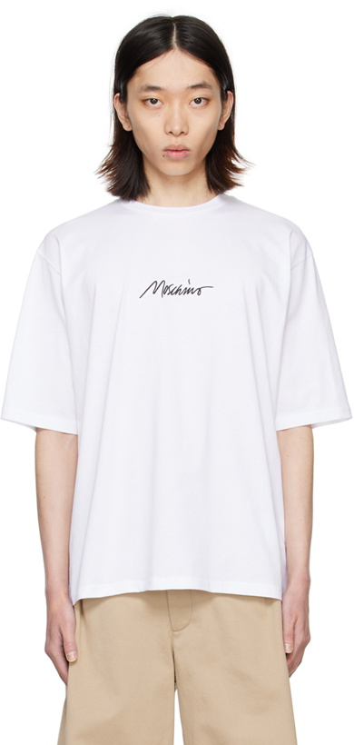 Photo: Moschino White Embroidered T-Shirt