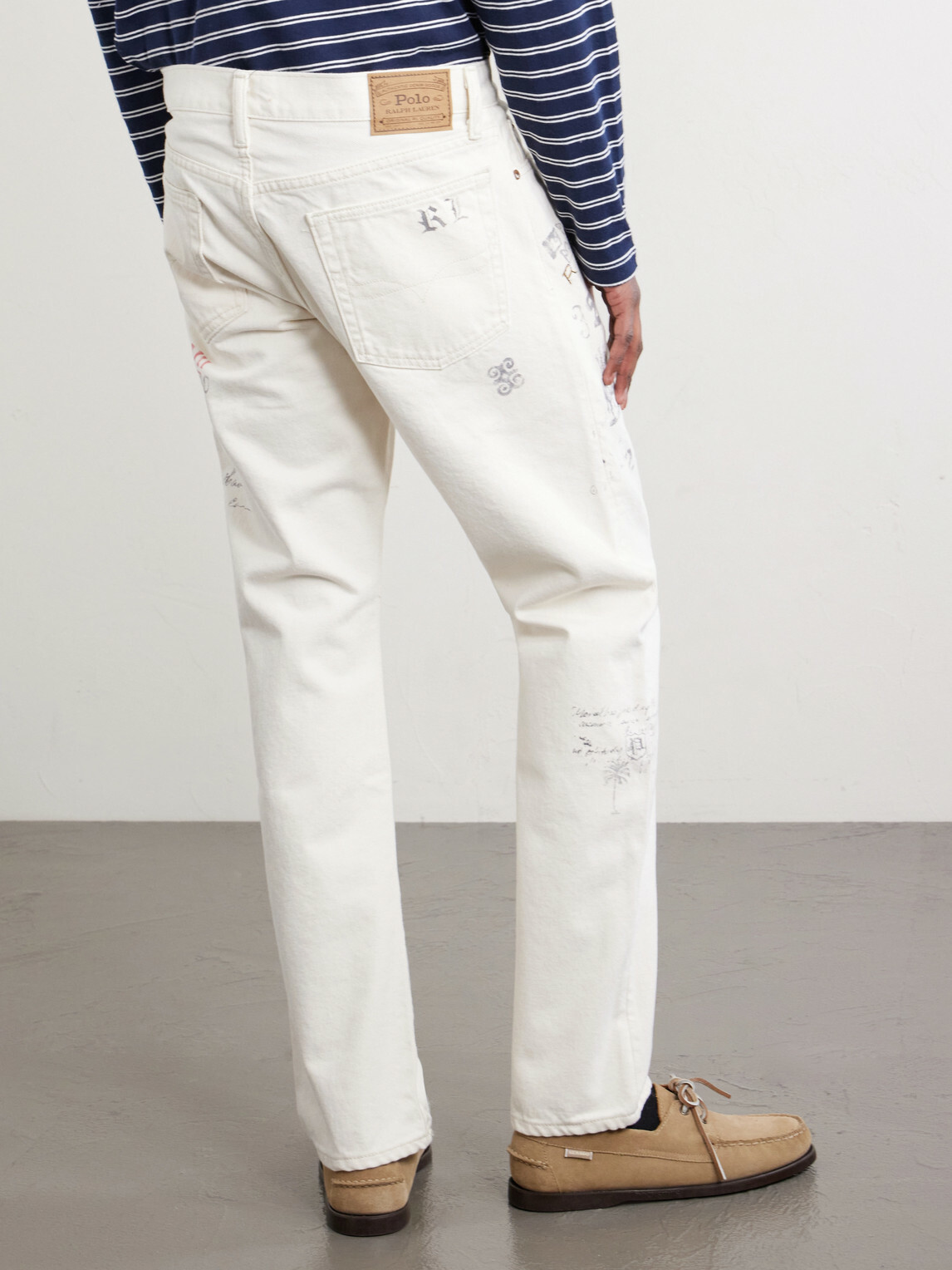Polo Ralph Lauren - Straight-Leg Printed Cotton-Twill Trousers - White