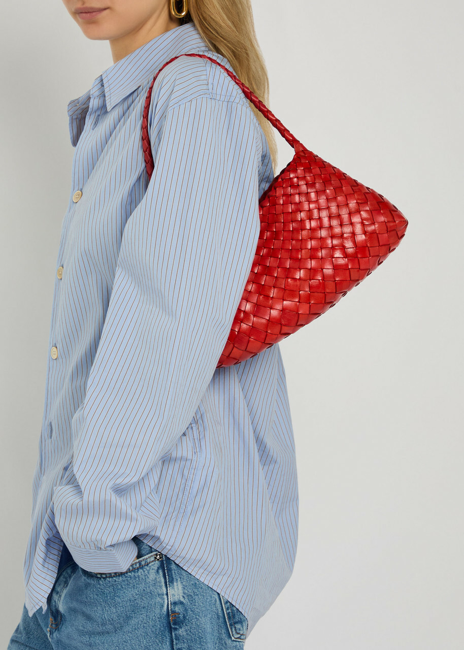 Dragon Diffusion Rosanna Woven Leather Shoulder bag - Red - One Size