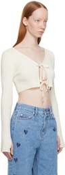 KIMHĒKIM White Cropped Cardigan