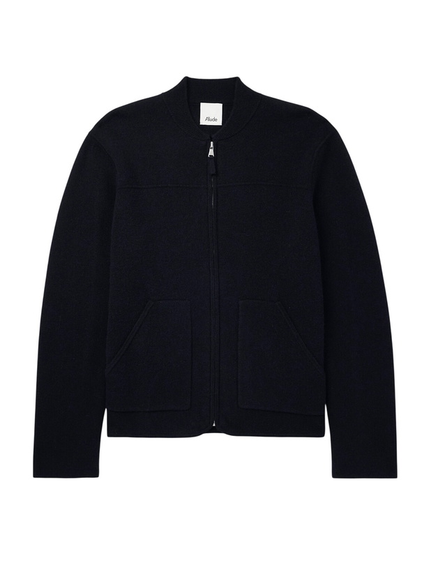 Photo: Allude - Virgin Wool and Cashmere-Blend Bomber Jacket - Blue