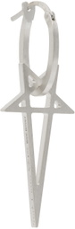 Rick Owens Silver Pentagram Single Earring