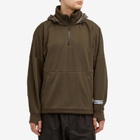 Poliquant Men's Fleece Hooded Quarter Zip Sweatshirt in Olive
