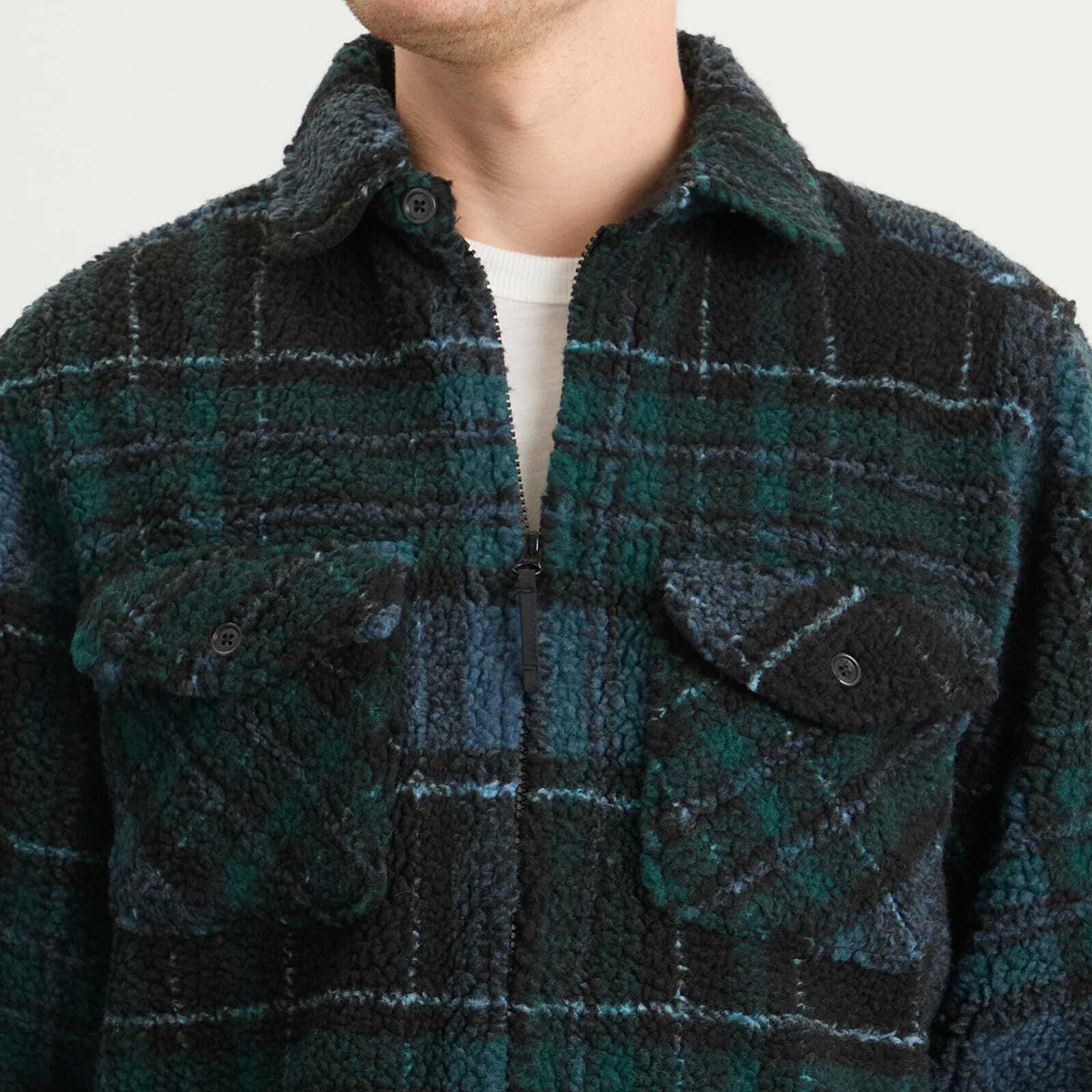 KAVU Men's McCord Creek Fleece Overshirt in Cypress Night