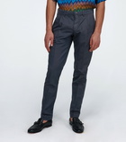 Incotex - Cotton linen-blend slim-fit pants