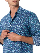 MC2 Saint Barth Man Muslin Cotton Shirt Sikelia With Crabs Print