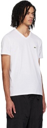 Lacoste White V-Neck T-Shirt