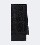 The Row Mitaf floral velvet devoré scarf