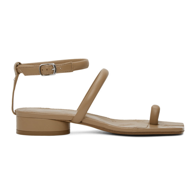 Maison Margiela Beige Ankle Strap Tabi Sandals Maison Margiela