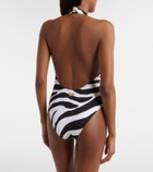 Balmain Zebra-print swimsuit