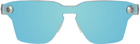 Oakley Silver & Blue Lugplate Sunglasses