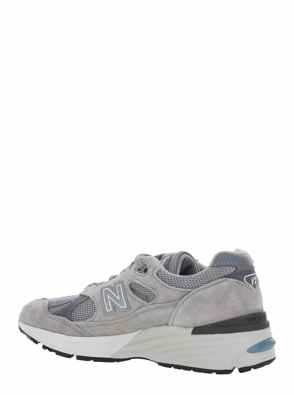 New Balance Grey Low Top Sneakers With Logo Detail In Suede And Tech Fabric Unisex