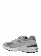 New Balance Grey Low Top Sneakers With Logo Detail In Suede And Tech Fabric Unisex